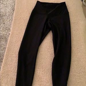 Cropped black mike leggings